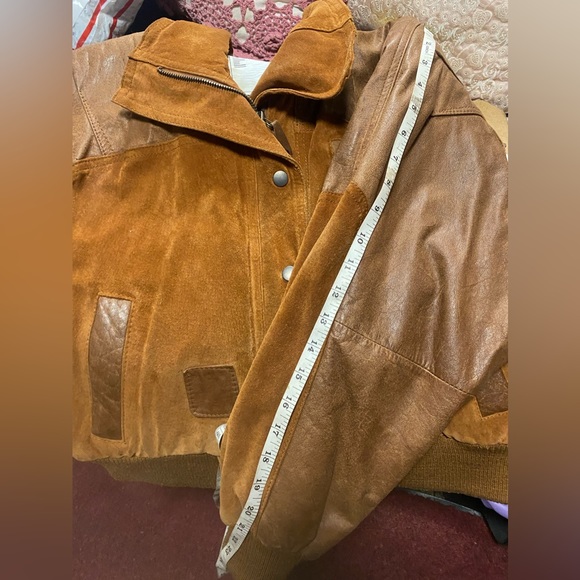 Vintage east west 
suede leather bomber
jacket euc - Picture 13 of 16